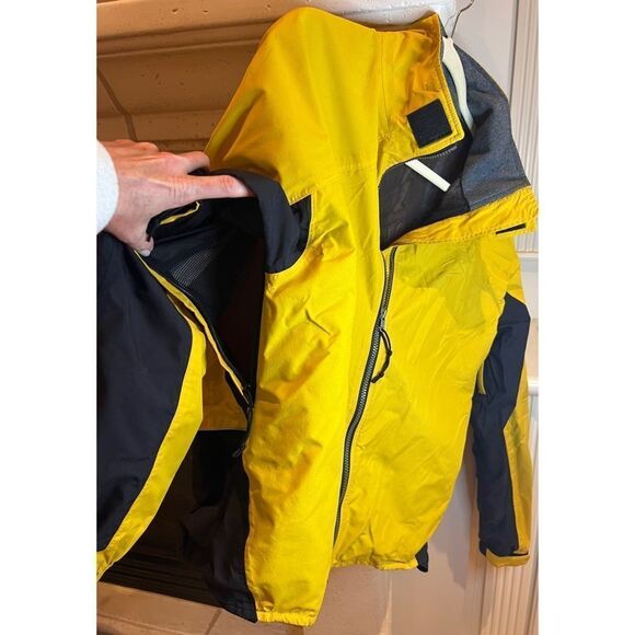 REI Men’s Lightweight Reflective Strip Windbreaker Vented Yellow Jacket Sz M - Picture 7 of 13